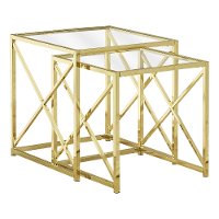 Gold Contemporary Metal Nesting Tables-2