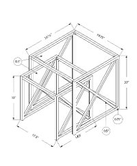 Gold Contemporary Metal Nesting Tables-3