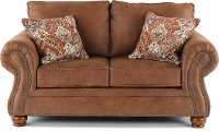 Casual Traditional Mocha Brown Loveseat - Tahoe