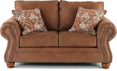 Casual Traditional Mocha Brown Loveseat - Tahoe