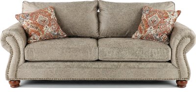 Casual Traditional Graphite Brown Sofa - Tahoe