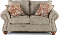 Casual Traditional Graphite Brown Loveseat - Tahoe