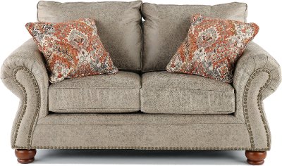 Casual Traditional Graphite Brown Loveseat - Tahoe