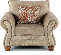 Casual Traditional Graphite Brown Chair - Tahoe