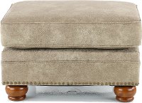 Casual Traditional Graphite Brown Ottoman - Tahoe