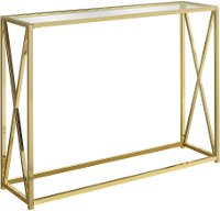 Gold Contemporary 42 Inch Metal Console Table -2