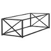 Black Contemporary 44 Inch Metal Coffee Table