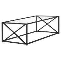 Black Contemporary 44 Inch Metal Coffee Table