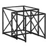 Black Contemporary Metal Nesting End Tables