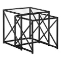 Black Contemporary Metal Nesting End Tables