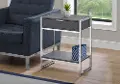 Dark Gray and Chrome Metal End Table