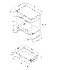 Dark Gray and Chrome Metal End Table-2