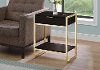 Brown and Gold Metal End Table