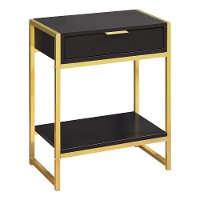 Brown and Gold Metal End Table-3