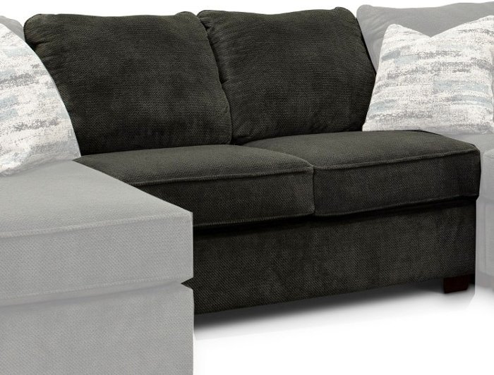 Contemporary Dark Gray Armless Loveseat - Autumn