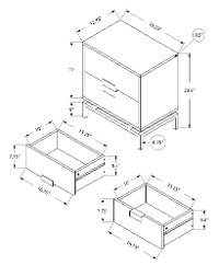 Dark Gray and Chrome End Table with Drawers-3