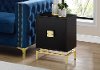 Brown and Gold End Table with Drawers