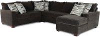 Dark Gray 4 Piece Sectional Sofa with LAF Loveseat - Autumn