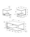 White and Silver 3 Piece Metal Table Set-3