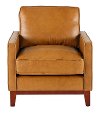 1669-6394-01177137/C Mid Century Modern Camel Brown Leather Chair - Newport-2