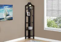 Brown 72 Inch Corner Bookshelf