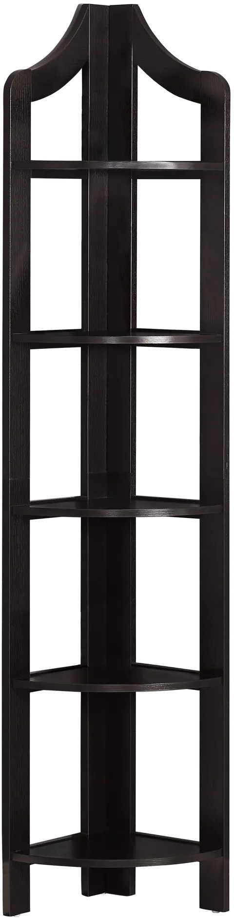 Brown 72 Inch Corner Bookshelf-2