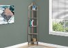 Taupe 72 Inch Corner Bookshelf