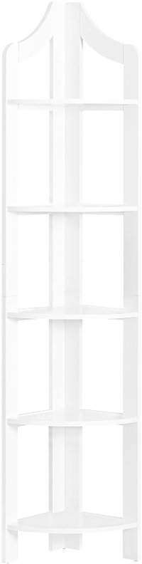 White 72 Inch Corner Bookshelf-3