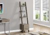Dark Taupe 69 Inch Ladder Bookshelf