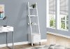 White 69 Inch Ladder Bookshelf