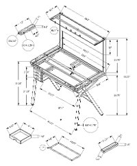 Gray Tempered Glass and Metal Adjustable Drafting Table-3
