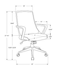 Black Computer Chair with Mesh Back-2