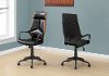Black and Brown Upholstered Computer Chair