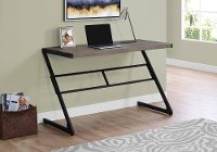 Taupe and Black Metal Writing Desk-2