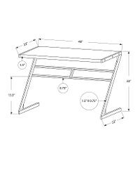 Brown and Silver Metal Writing Desk-2