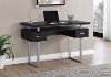 Brown and Silver Small Office Desk