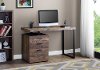Brown and Black Metal Small Office Desk - Cubes