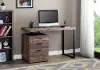 Brown and Black Metal Small Office Desk - Cubes