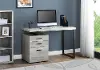 Gray and Black Metal Small Office Desk - Cubes
