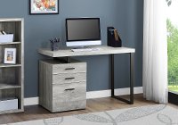 Gray and Black Metal Small Office Desk
