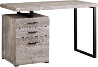 Taupe and Black Metal Small Office Desk-3