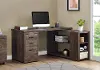 Brown Wood Grain Corner Computer Desk