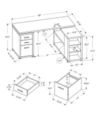 Brown Wood Grain Corner Computer Desk-3