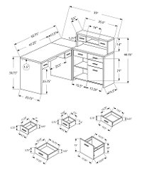 Taupe Corner Computer Desk-3