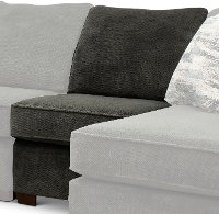 Contemporary Dark Gray Armless Chair - Autumn