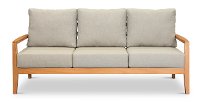 Natural Eucalyptus Wood Patio Sofa - Aruba-4