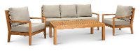 Natural Eucalyptus Wood Patio Chair - Aruba