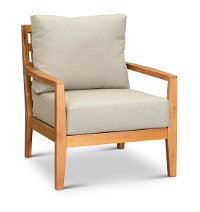 Natural Eucalyptus Wood Patio Chair - Aruba-4