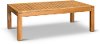 Natural Eucalyptus Wood Patio Cocktail Table - Aruba
