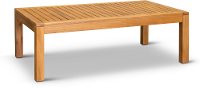 Natural Eucalyptus Wood Patio Cocktail Table - Aruba